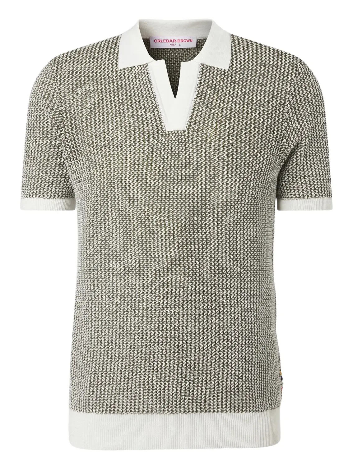 Orlebar Brown Horton crochet cotton polo sweater