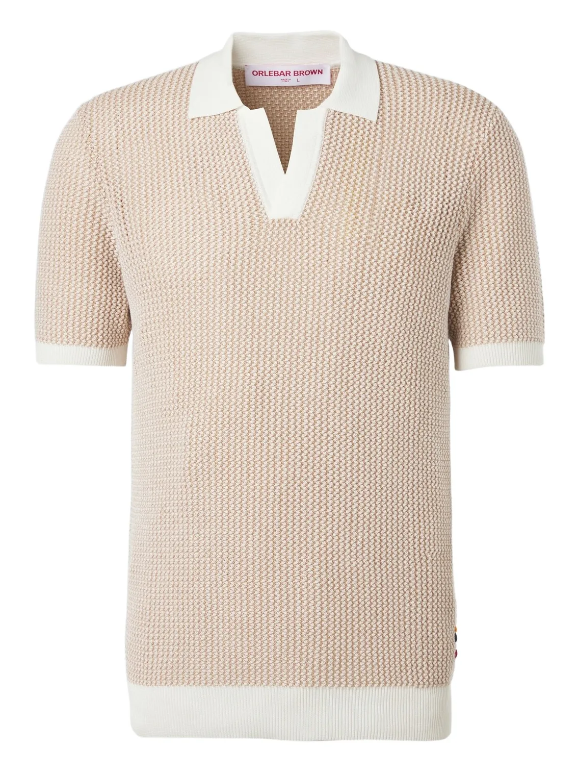 Orlebar Brown Horton crochet cotton polo sweater