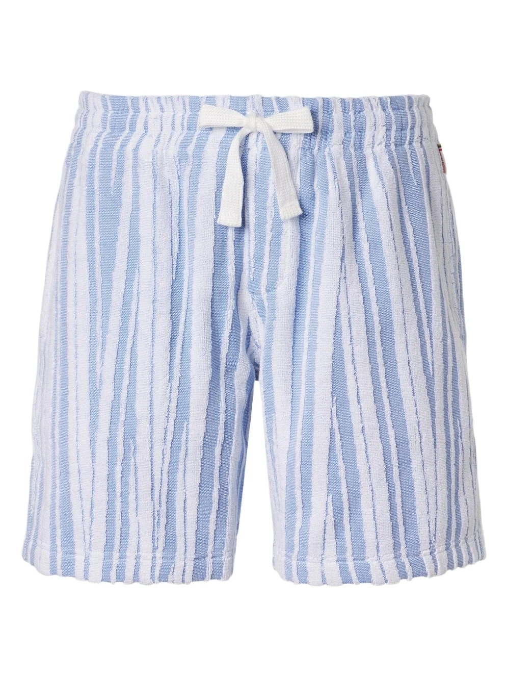 Trevon striped cotton toweling shorts Trevon striped cotton toweling shorts