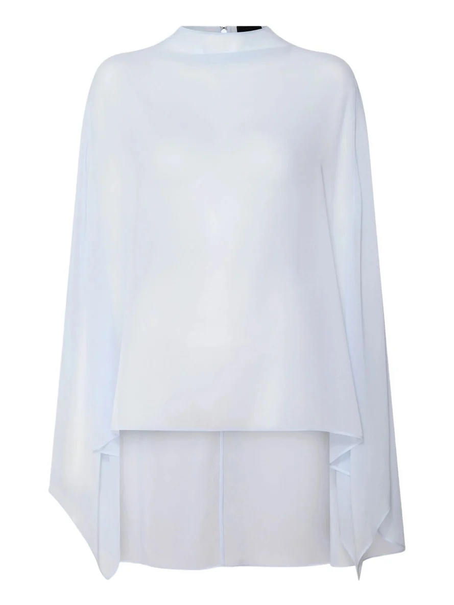 Lapointe Lightweight Georgette Oversized Cape Tee