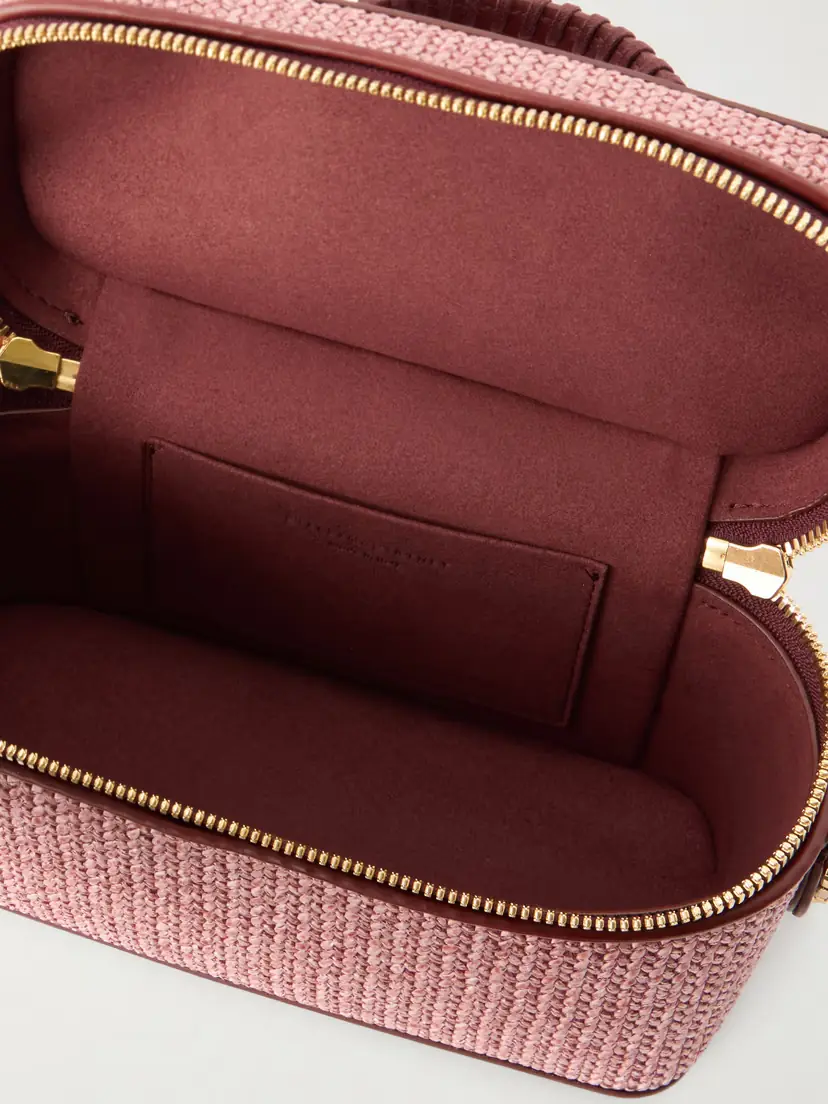 Stella McCartney Falabella Vanity Case Vegetarian Leather-trimmed Raffia Shoulder Bag | Thumbnail 6 Stella McCartney Falabella Vanity Case Vegetarian Leather-trimmed Raffia Shoulder Bag | Thumbnail 6