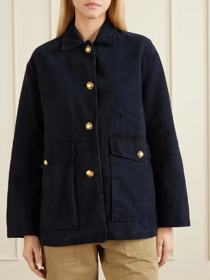 Nili Lotan Devin Corduroy-trimmed Cotton-canvas Jacket | Thumbnail 3