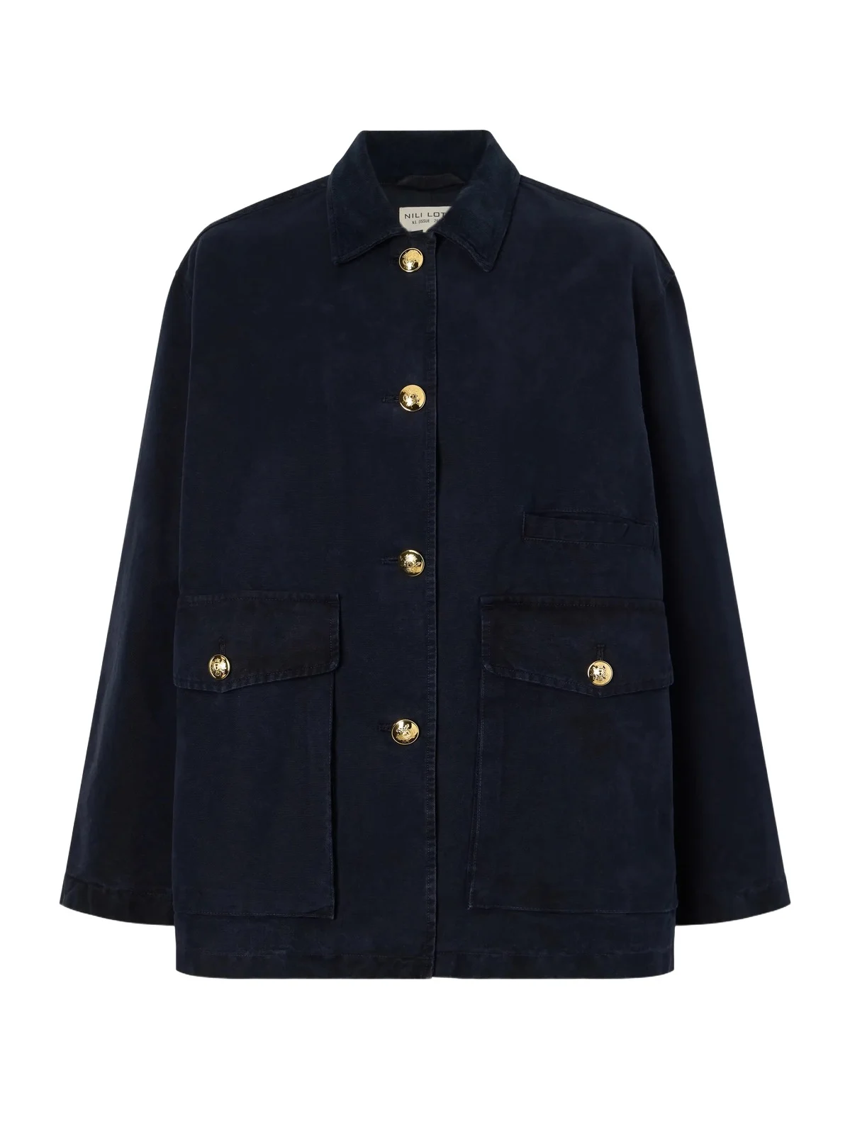 Nili Lotan Devin Corduroy-trimmed Cotton-canvas Jacket