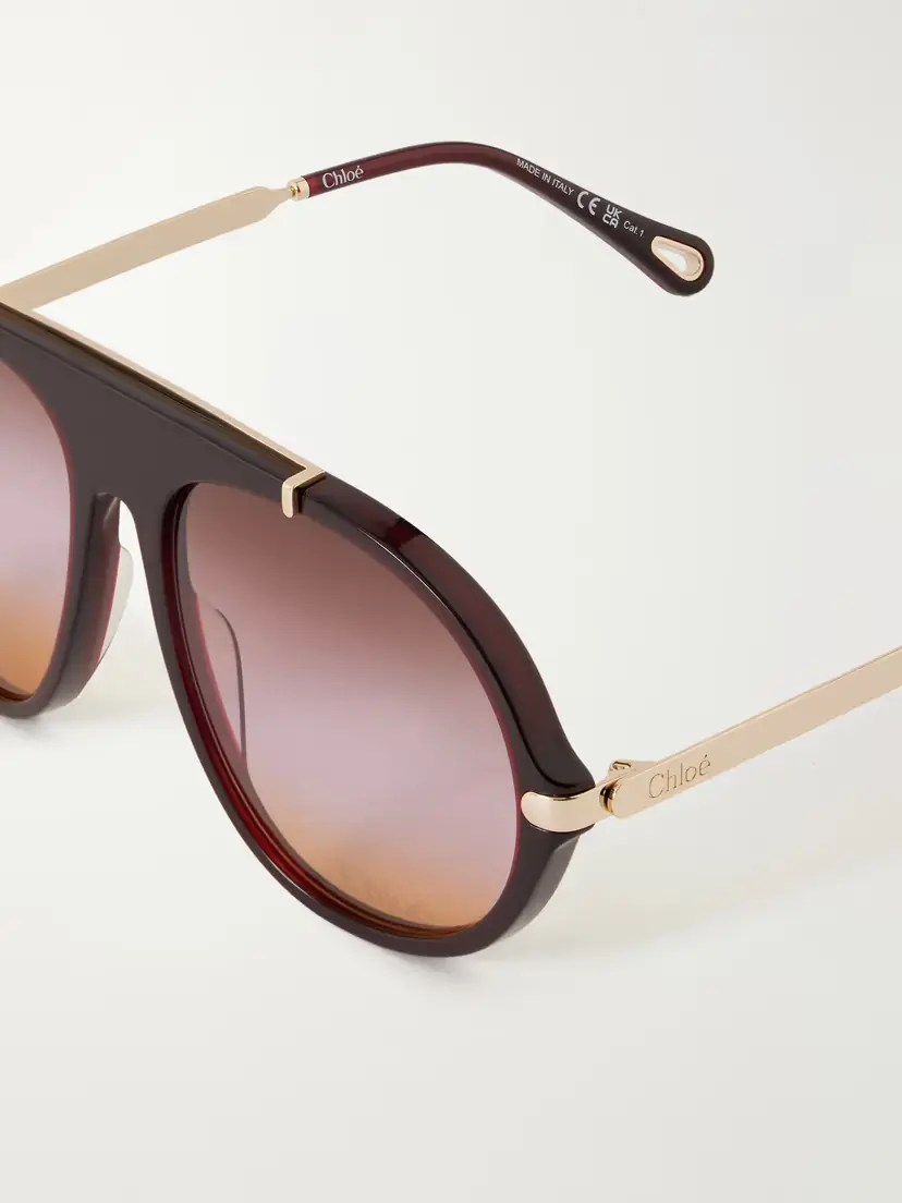 Chloé Aly Aviator-frame Acetate Sunglasses | Thumbnail 4 Chloé Aly Aviator-frame Acetate Sunglasses | Thumbnail 4