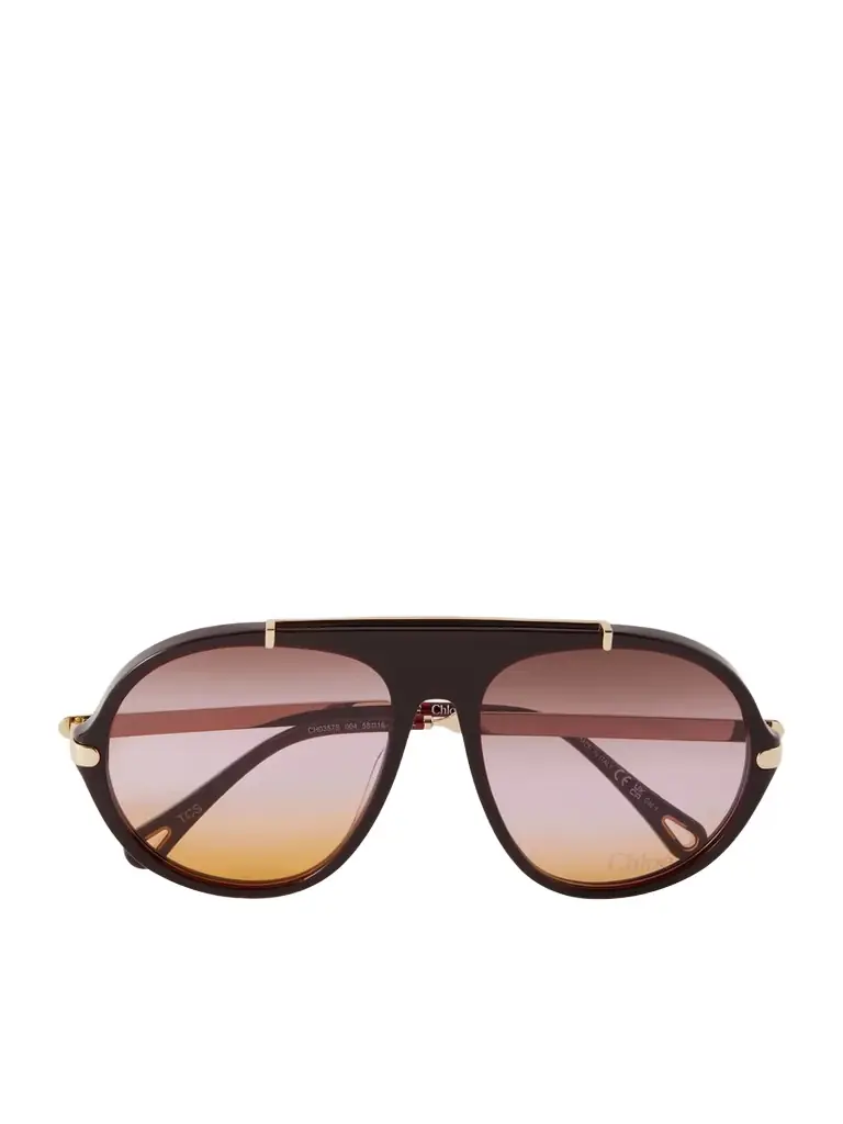 Aly Aviator-frame Acetate Sunglasses Aly Aviator-frame Acetate Sunglasses