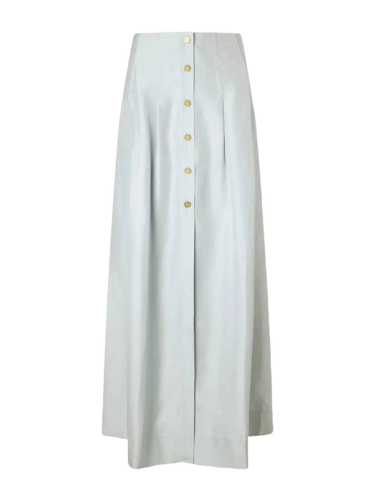Amou Pleated Silk Maxi Skirt Amou Pleated Silk Maxi Skirt