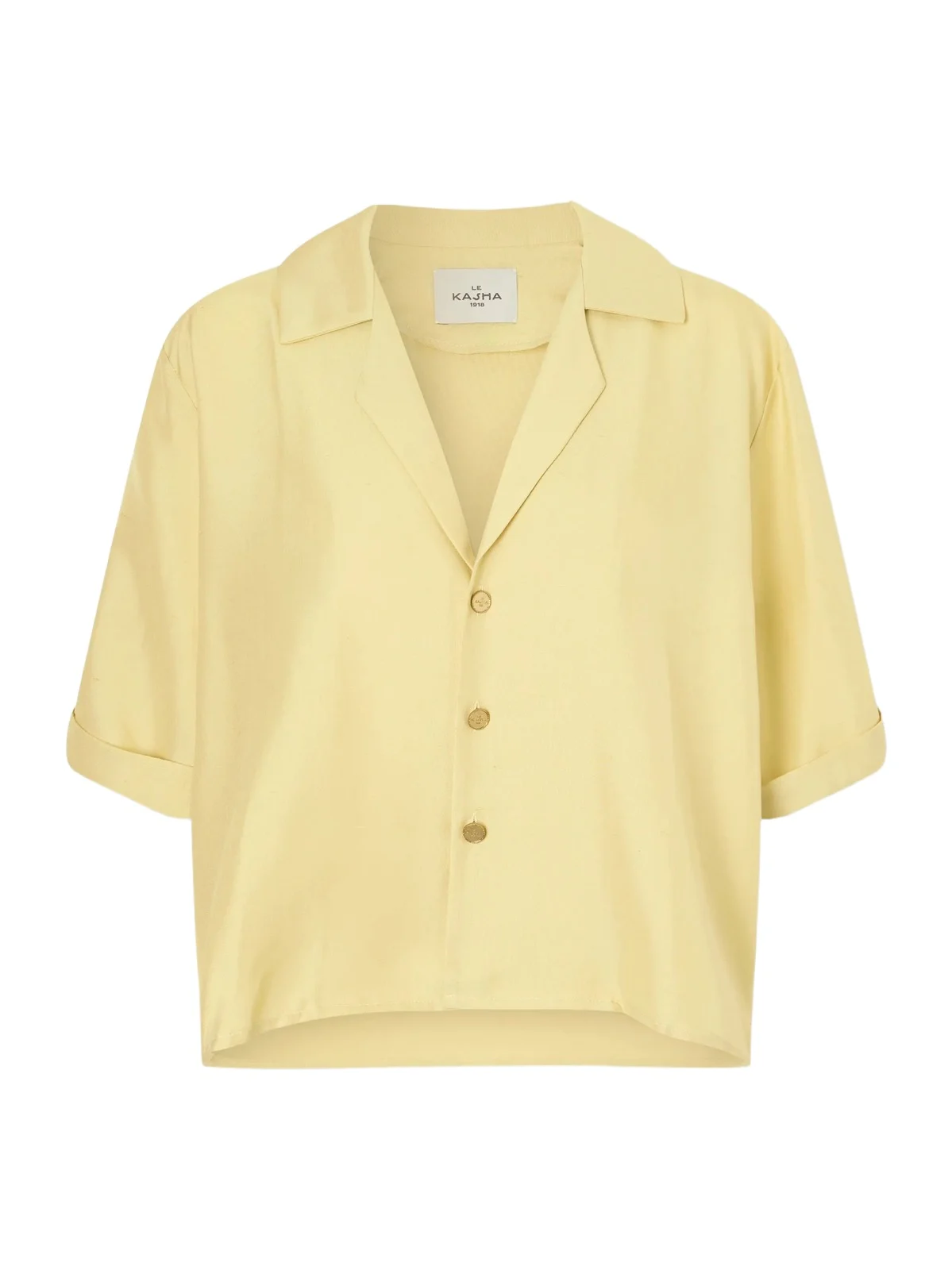 Abnus Cropped Silk Shirt Abnus Cropped Silk Shirt
