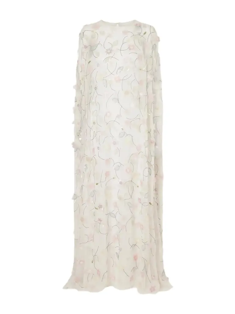 BERNADETTE Embroidered Sequin-detailed Recycled Chiffon Gown | Image 1 BERNADETTE Embroidered Sequin-detailed Recycled Chiffon Gown | Image 1