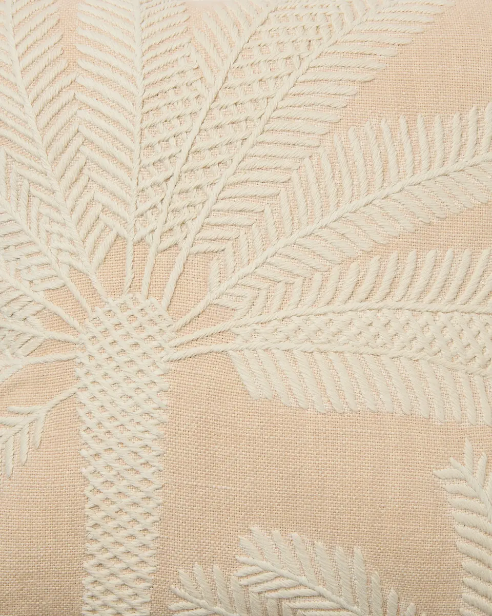 Emporio Sirenuse Offset Palm Embroidered Cushion Cover | Thumbnail 2 Emporio Sirenuse Offset Palm Embroidered Cushion Cover | Thumbnail 2