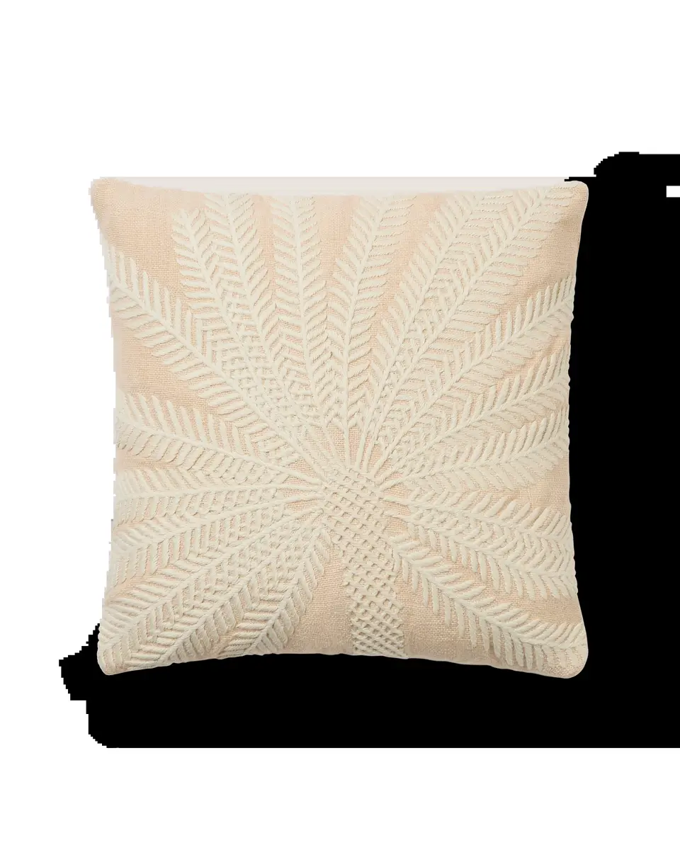 Emporio Sirenuse Palm Embroidered Cushion Cover | Image 1 Emporio Sirenuse Palm Embroidered Cushion Cover | Image 1