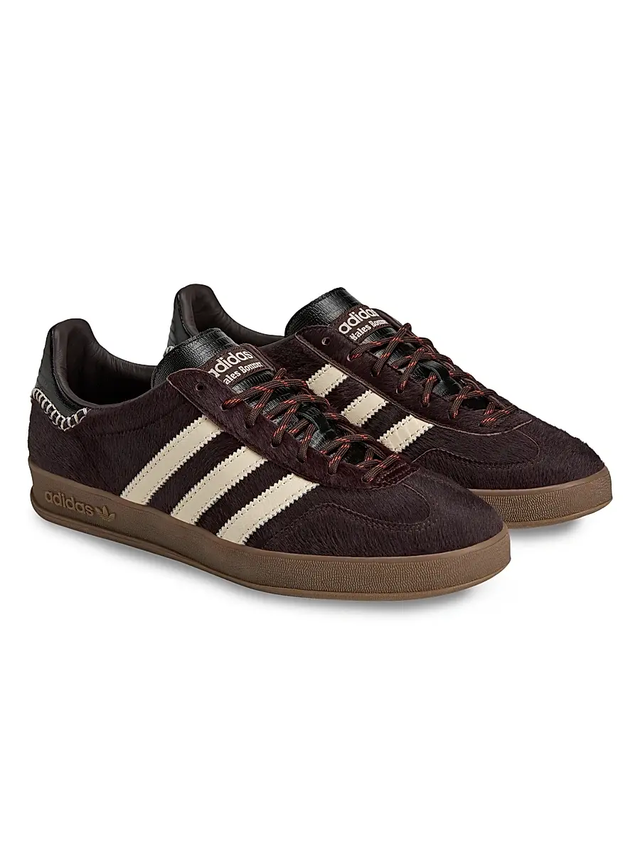 adidas Y-3 Men's adidas X Wales Bonner Gazelle Pony Hair Low-Top Sneakers | Thumbnail 2 adidas Y-3 Men's adidas X Wales Bonner Gazelle Pony Hair Low-Top Sneakers | Thumbnail 2