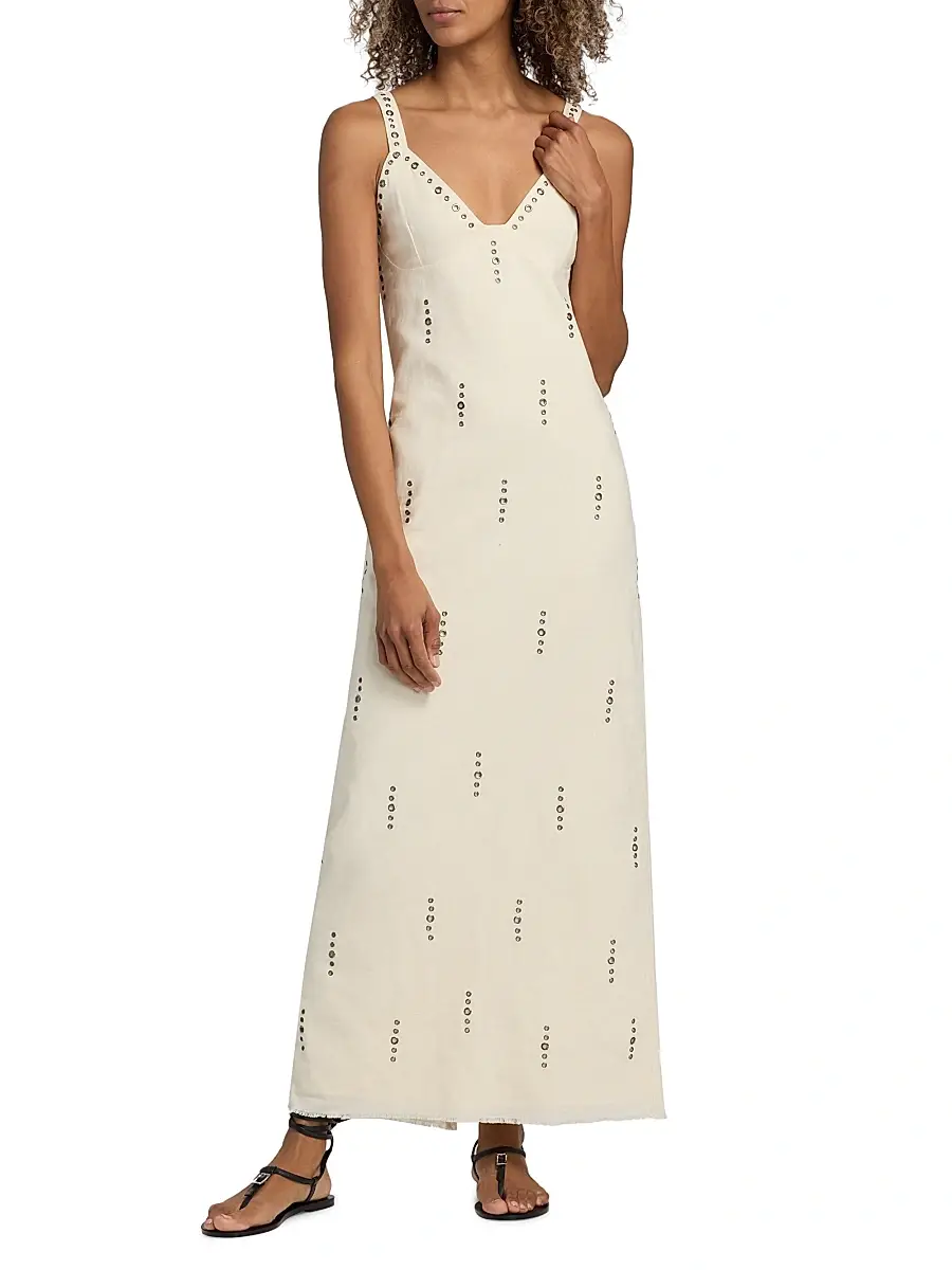rag & bone Women's Aubrey Grommet-Embellished Maxi Dress | Thumbnail 3 rag & bone Women's Aubrey Grommet-Embellished Maxi Dress | Thumbnail 3
