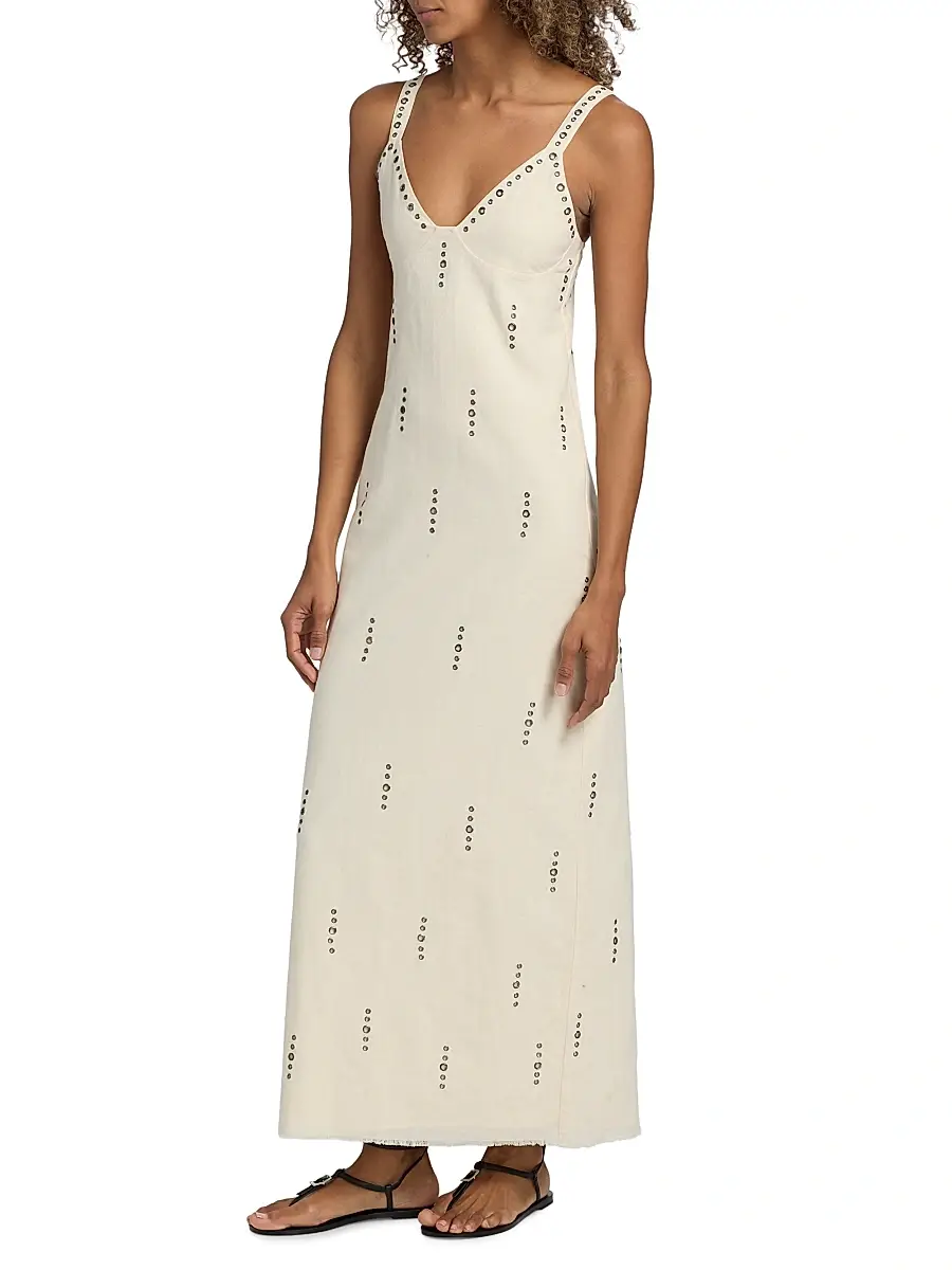 rag & bone Women's Aubrey Grommet-Embellished Maxi Dress | Thumbnail 4 rag & bone Women's Aubrey Grommet-Embellished Maxi Dress | Thumbnail 4