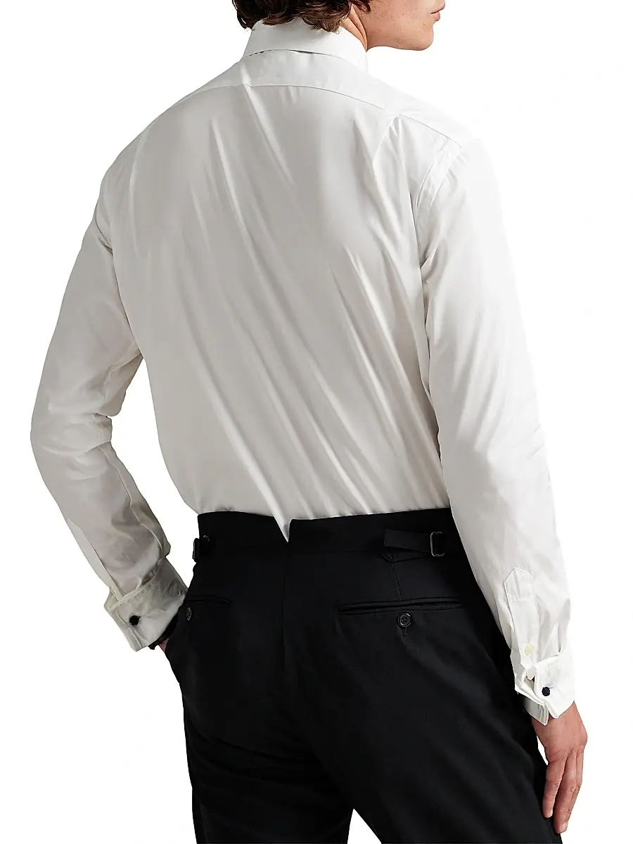 Polo Ralph Lauren Men's Cotton Poplin Spread Collar Tuxedo Shirt | Thumbnail 4 Polo Ralph Lauren Men's Cotton Poplin Spread Collar Tuxedo Shirt | Thumbnail 4