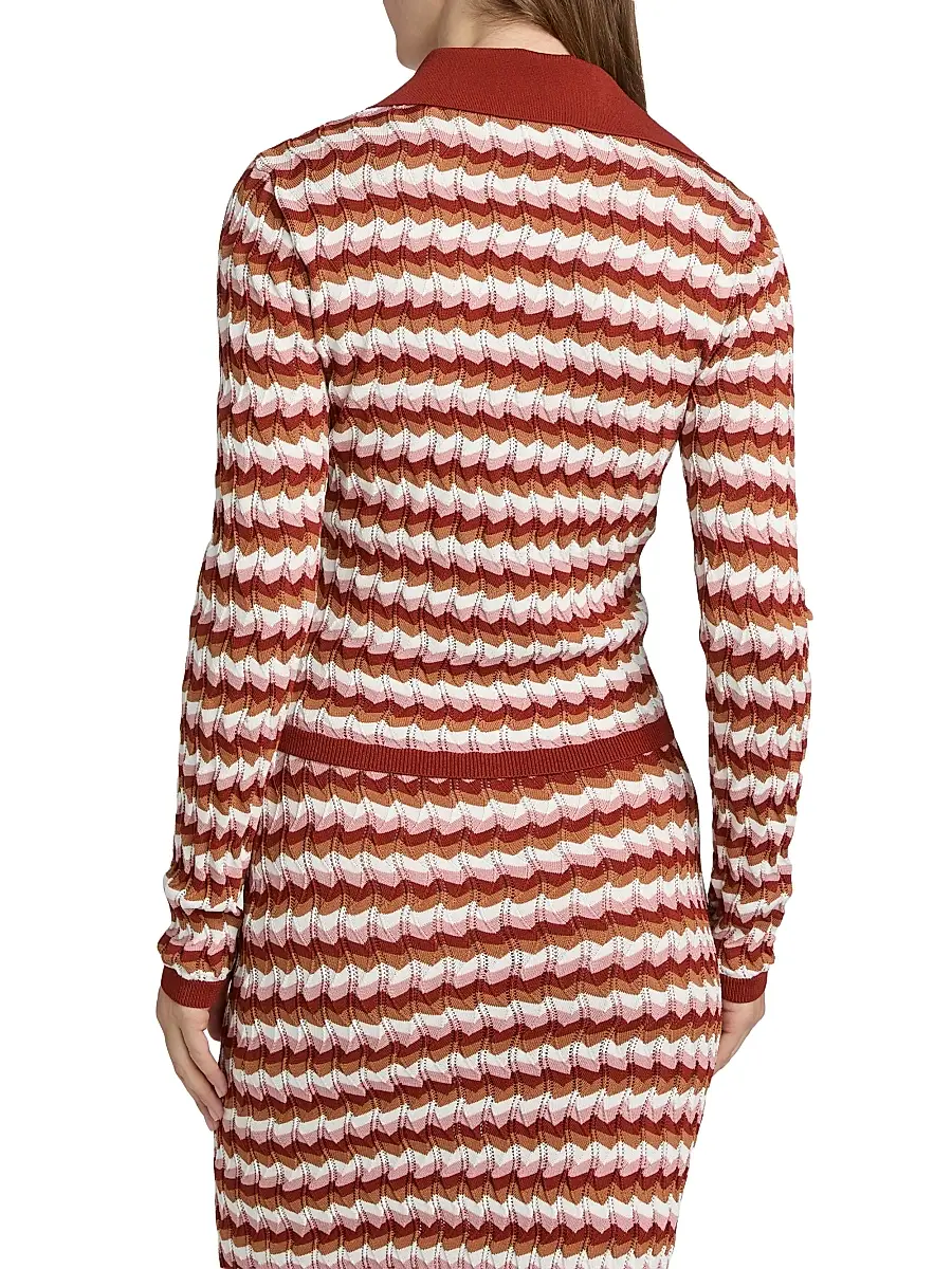 Ronny Kobo Women's Gavin Striped Knit Cardigan | Thumbnail 5