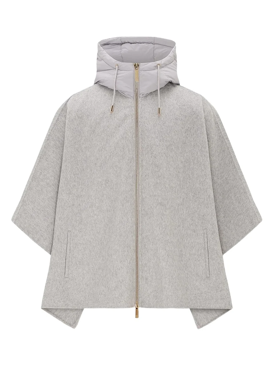 Gorski Women's Select Cashmere and Wool Blend Cape with Down Filled Hood