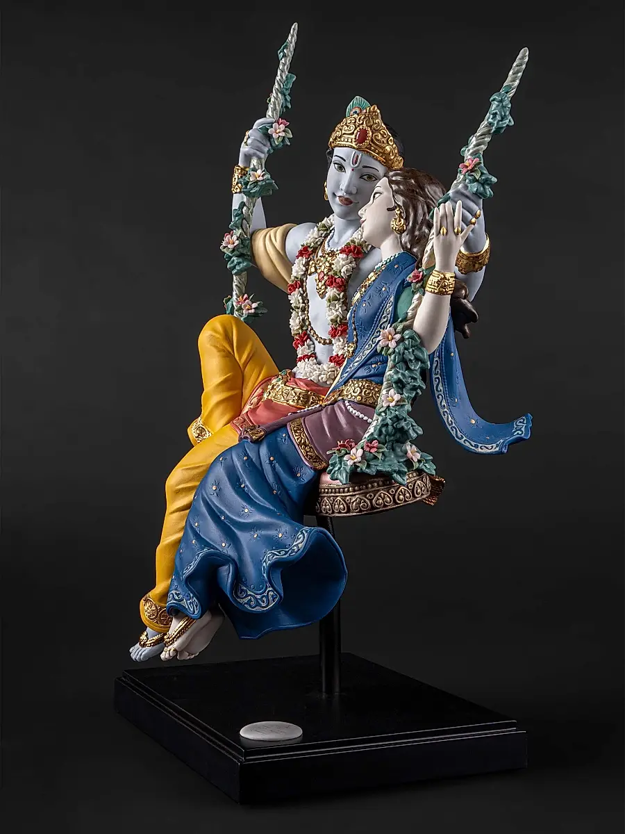 Lladro Radha Krishna on a Swing Figurine | Thumbnail 2 Lladro Radha Krishna on a Swing Figurine | Thumbnail 2