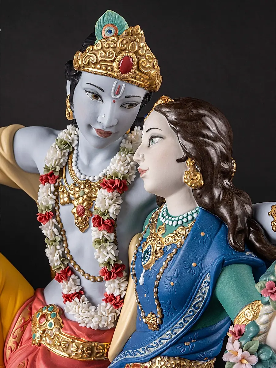 Lladro Radha Krishna on a Swing Figurine | Thumbnail 5 Lladro Radha Krishna on a Swing Figurine | Thumbnail 5