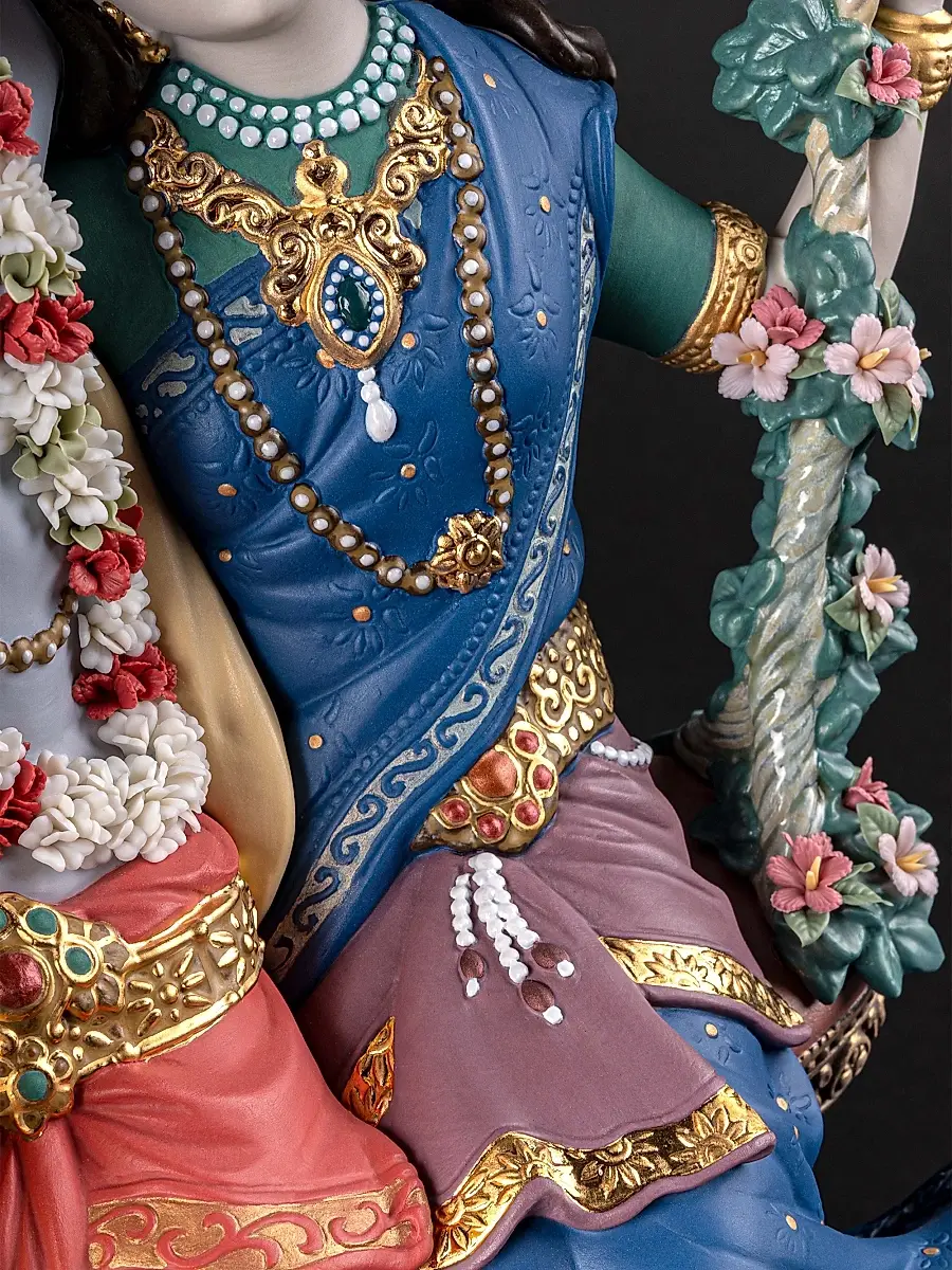 Lladro Radha Krishna on a Swing Figurine | Thumbnail 6 Lladro Radha Krishna on a Swing Figurine | Thumbnail 6