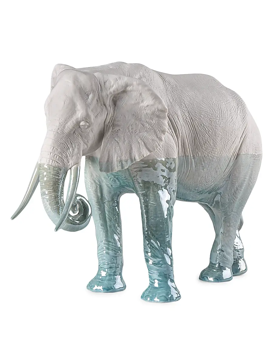 Lladro Underwater Elephant Porcelain Sculpture