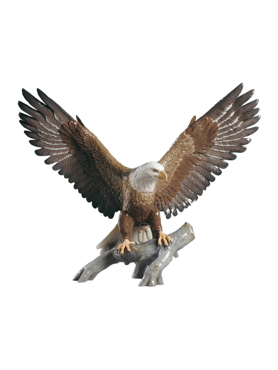 Lladro Porcelain Freedom Eagle Figurine