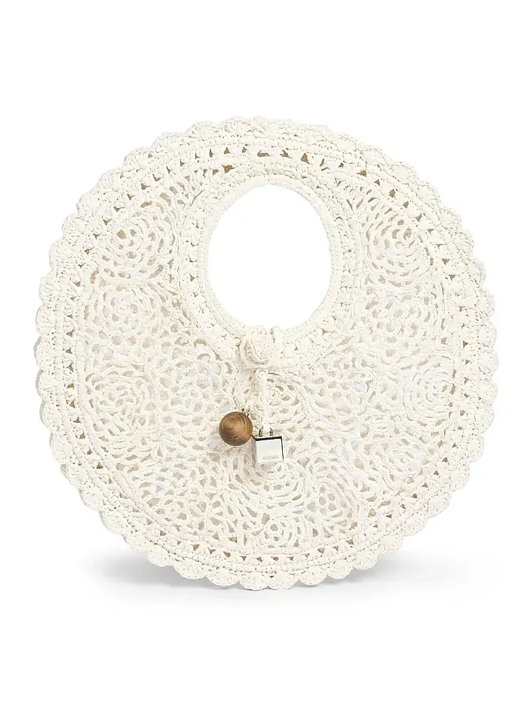 Women's Le Petit Raffia & Leather Bag - White