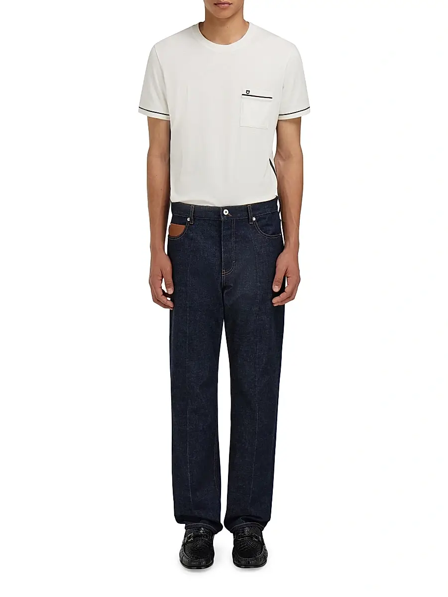 Ferragamo Men's Wool-Cashmere T-Shirt | Thumbnail 2 Ferragamo Men's Wool-Cashmere T-Shirt | Thumbnail 2
