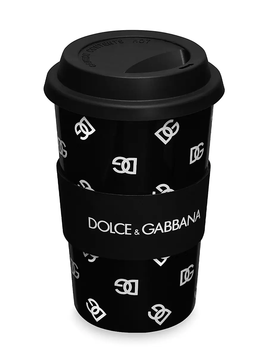 Dolce & Gabbana DG Logo Mug & Lid - Black | Thumbnail 3 Dolce & Gabbana DG Logo Mug & Lid - Black | Thumbnail 3