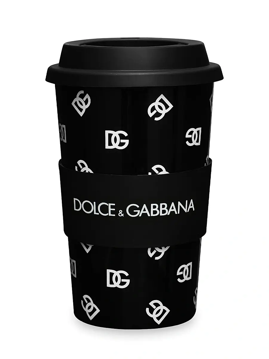 Dolce & Gabbana DG Logo Mug & Lid - Black