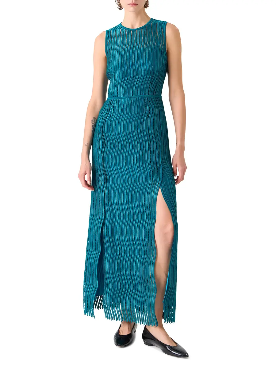 Akris Wave Guipure Sheath Dress | Thumbnail 2