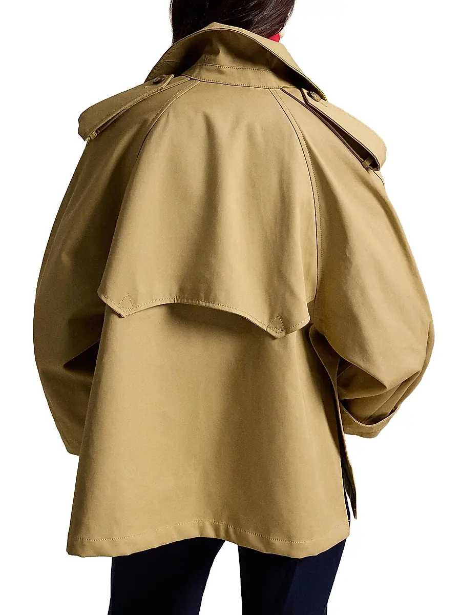 Polo Ralph Lauren Women's Cotton-Twill Balloon Trench Coat | Thumbnail 5 Polo Ralph Lauren Women's Cotton-Twill Balloon Trench Coat | Thumbnail 5