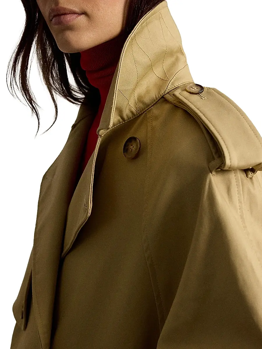 Polo Ralph Lauren Women's Cotton-Twill Balloon Trench Coat | Thumbnail 6 Polo Ralph Lauren Women's Cotton-Twill Balloon Trench Coat | Thumbnail 6