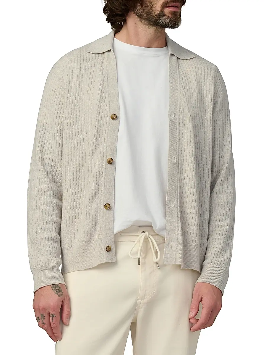 Joe's Jeans Men's Rib-Knit Cardigan | Thumbnail 3 Joe's Jeans Men's Rib-Knit Cardigan | Thumbnail 3