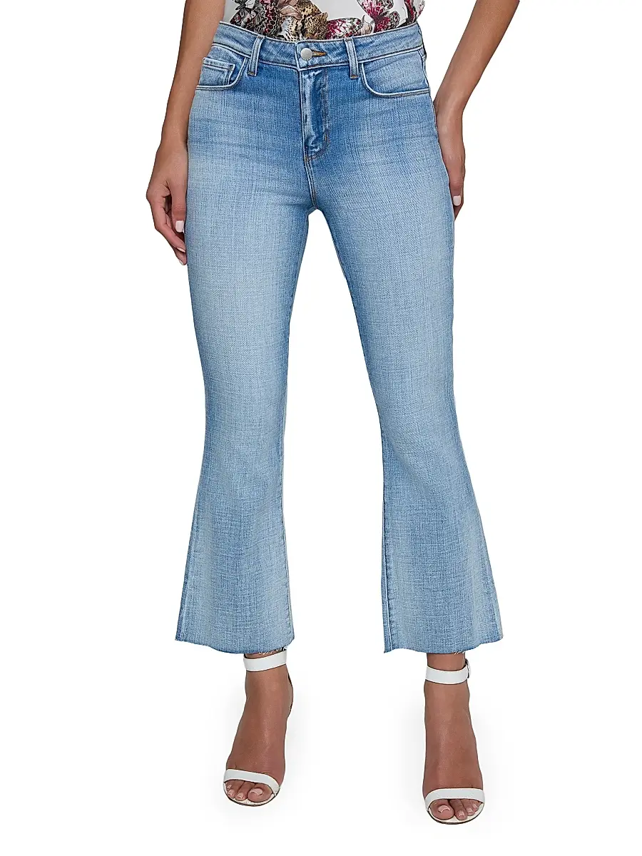 L'Agence Women's Kendra High-Rise Cropped Flare Jeans | Thumbnail 3 L'Agence Women's Kendra High-Rise Cropped Flare Jeans | Thumbnail 3