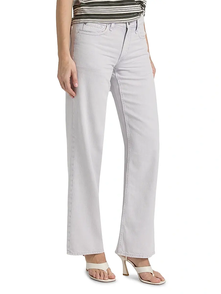 rag & bone Women's Cam Featherweight Low-Rise Full Straight-Leg Jeans | Thumbnail 4 rag & bone Women's Cam Featherweight Low-Rise Full Straight-Leg Jeans | Thumbnail 4