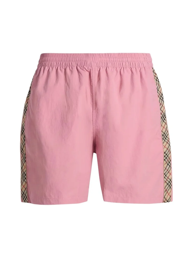 Burberry Men's Checked Trim Swim Shorts