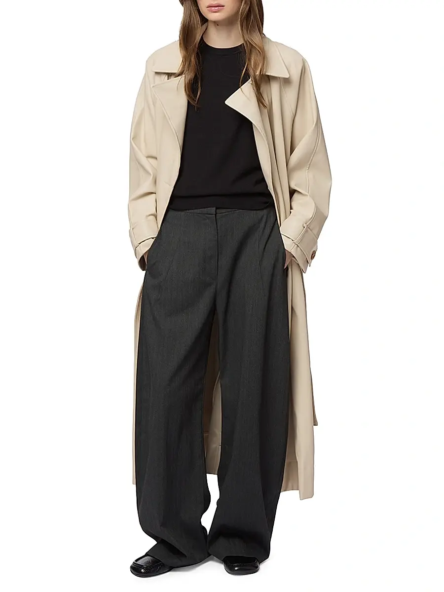 Apparis Women's Lana Faux Leather Trench Coat | Thumbnail 2 Apparis Women's Lana Faux Leather Trench Coat | Thumbnail 2