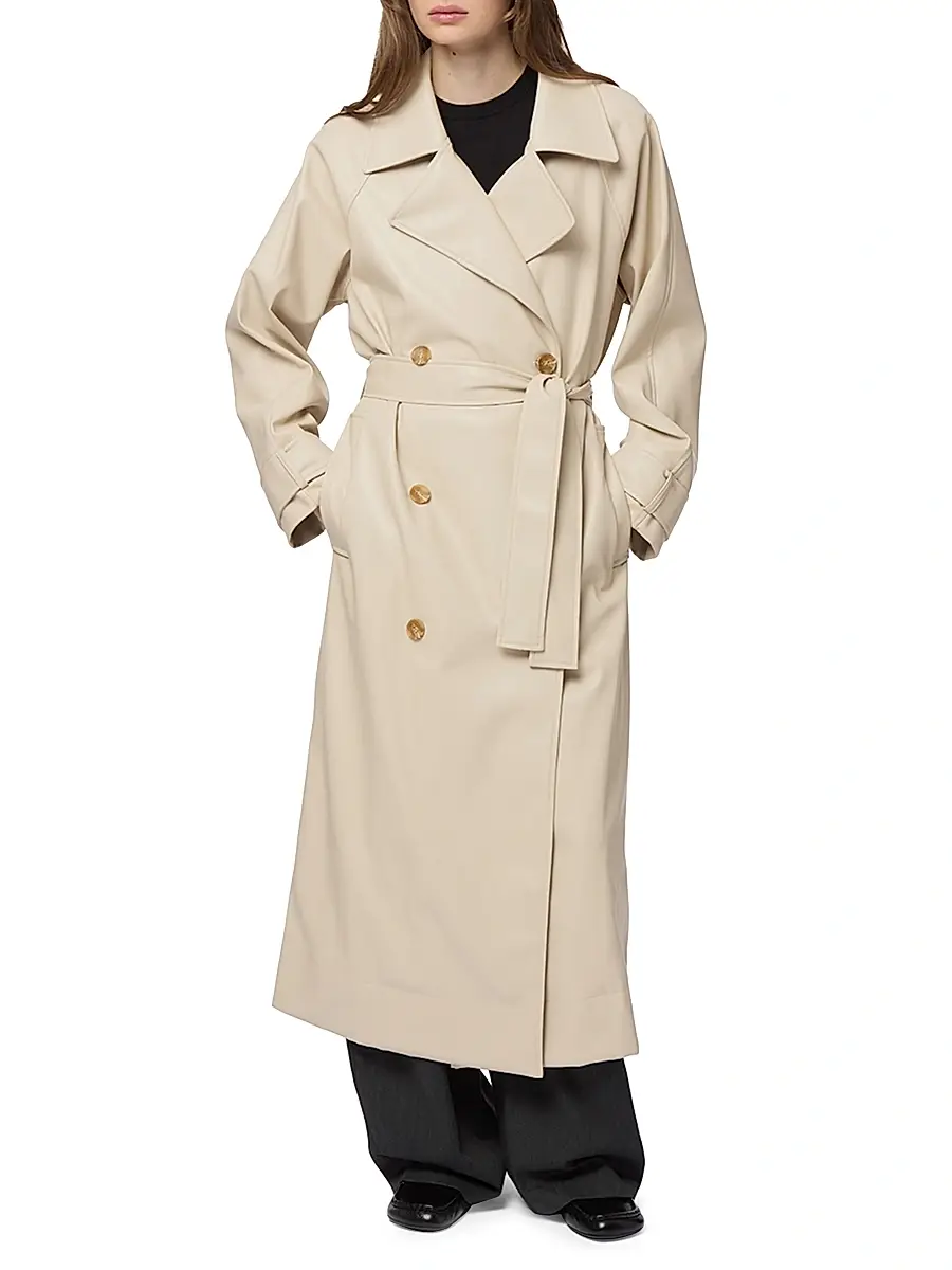 Apparis Women's Lana Faux Leather Trench Coat | Thumbnail 3 Apparis Women's Lana Faux Leather Trench Coat | Thumbnail 3
