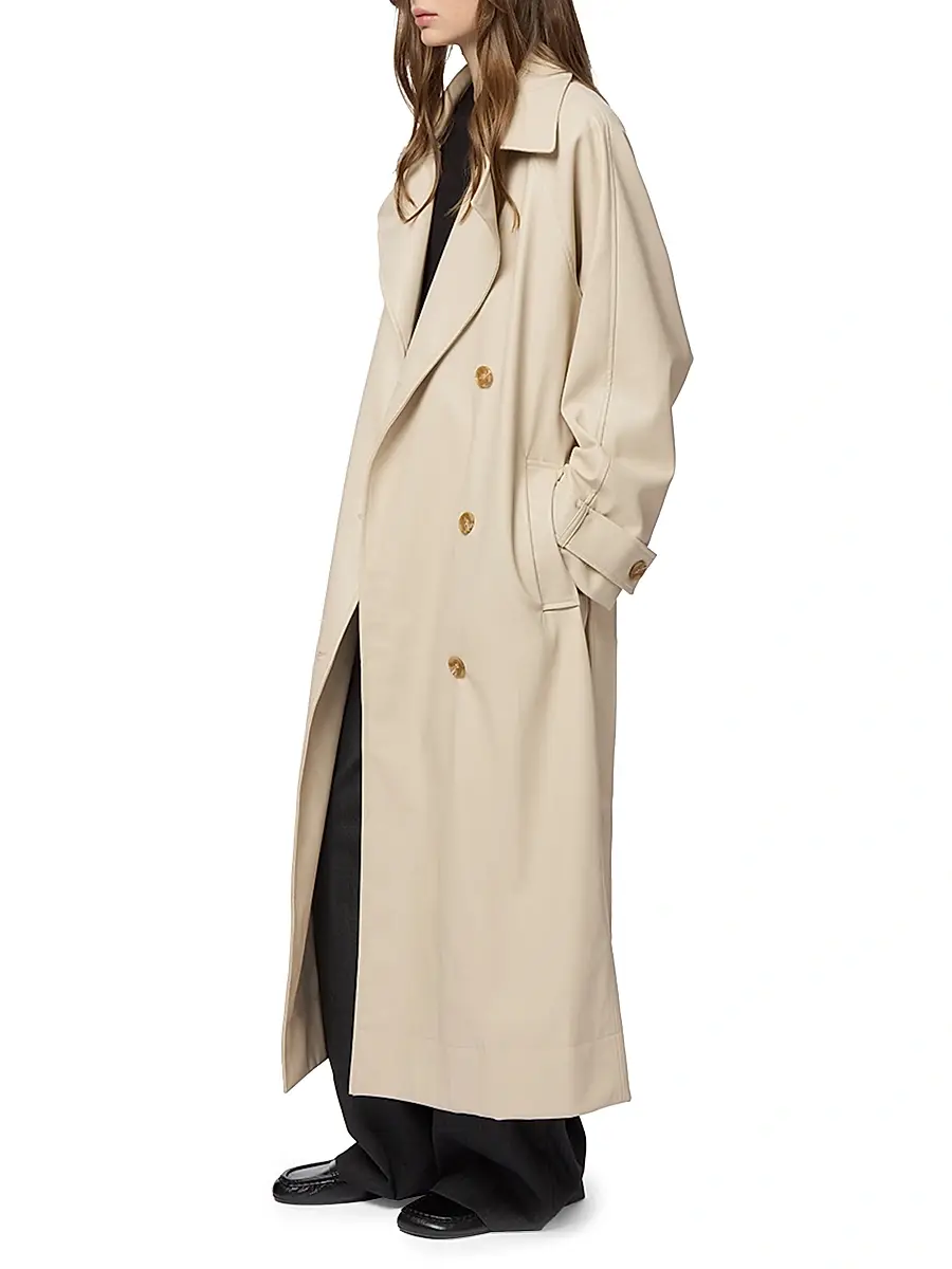 Apparis Women's Lana Faux Leather Trench Coat | Thumbnail 4 Apparis Women's Lana Faux Leather Trench Coat | Thumbnail 4