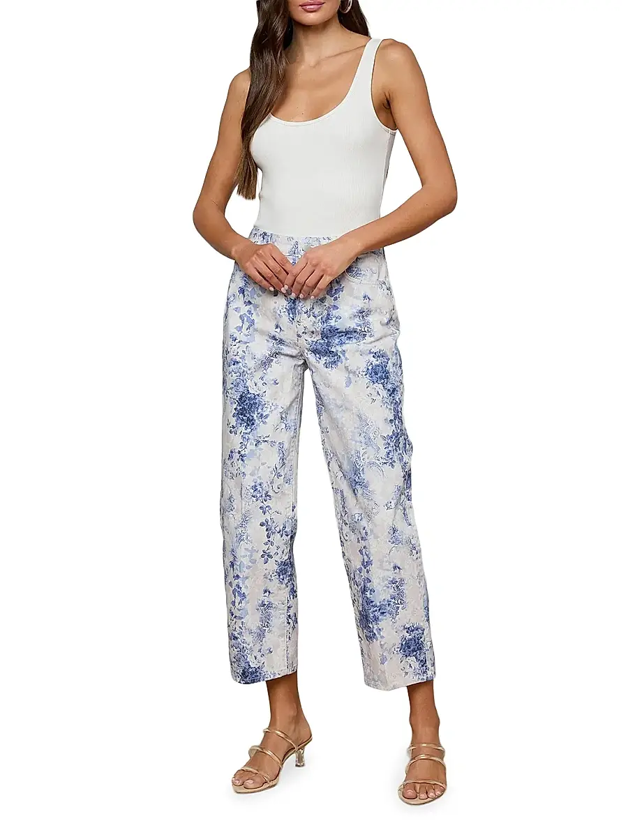 L'Agence Women's June Ultra-High-Rise Crop Stovepipe Jeans | Thumbnail 2 L'Agence Women's June Ultra-High-Rise Crop Stovepipe Jeans | Thumbnail 2