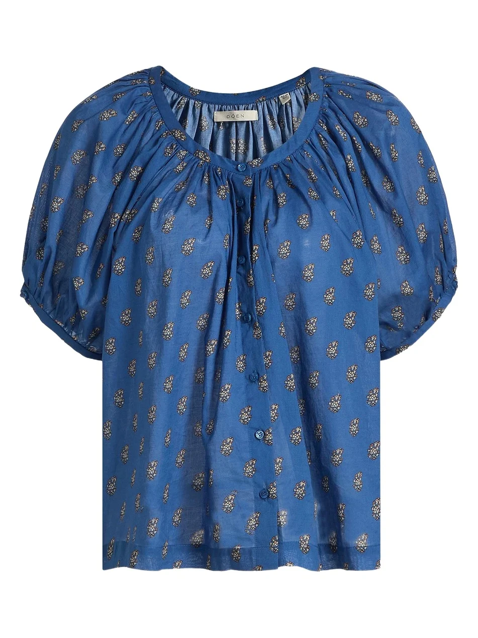 DÔEN Women's June Printed Cotton Top