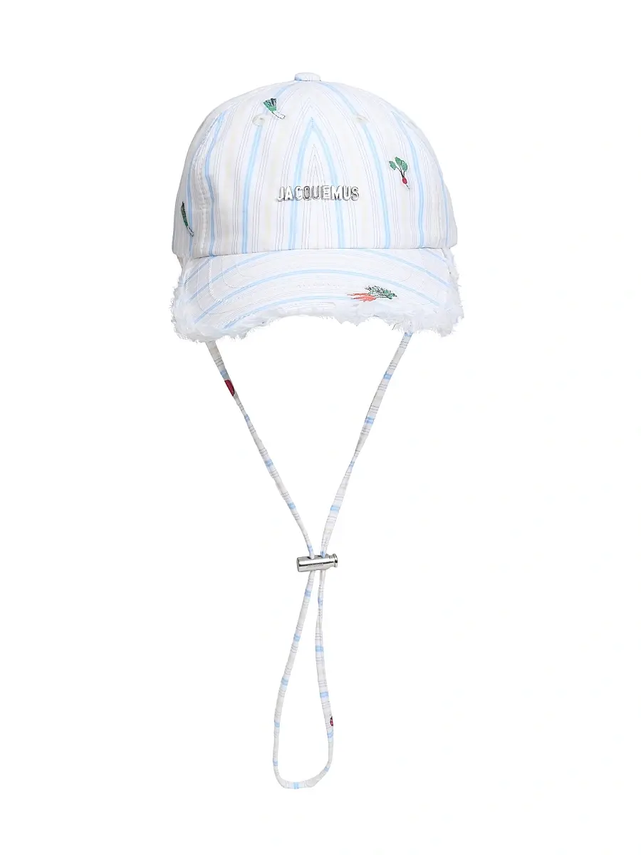 Jacquemus Men's Artichoke Striped Drawcord Baseball Cap | Thumbnail 2 Jacquemus Men's Artichoke Striped Drawcord Baseball Cap | Thumbnail 2