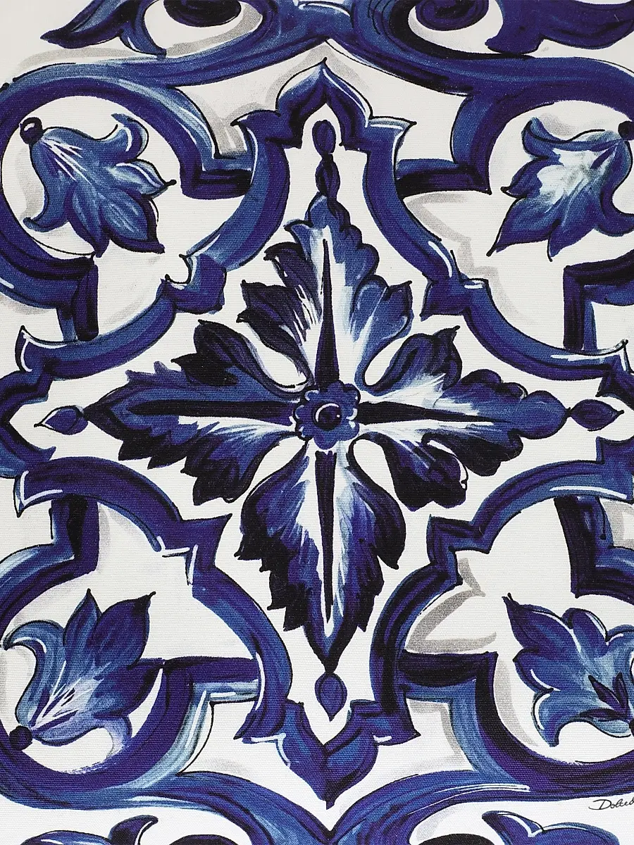 Dolce & Gabbana Blue Mediterranean Cushion | Thumbnail 4 Dolce & Gabbana Blue Mediterranean Cushion | Thumbnail 4