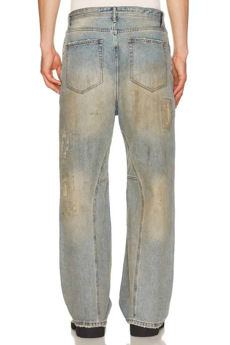 ANDERSSON BELL Unisex Destroyed Wide Leg Jeans | Thumbnail 3