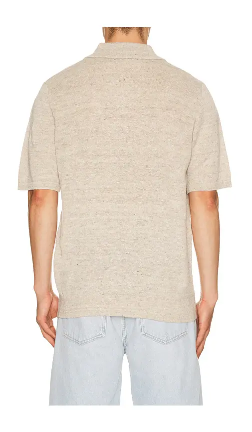 Faherty Short Sleeve Linen Sweater Polo | Thumbnail 2 Faherty Short Sleeve Linen Sweater Polo | Thumbnail 2