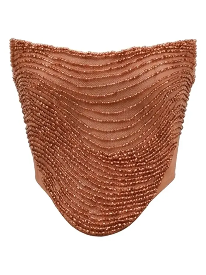 Brisa Sequined Corset Top Brisa Sequined Corset Top