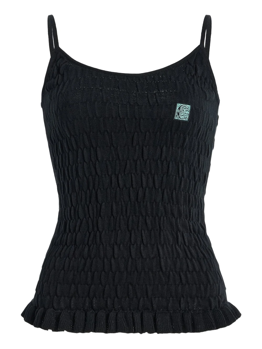 Conner Ives Exclusive Shirred Knit Cotton-Cashmere Cami Top