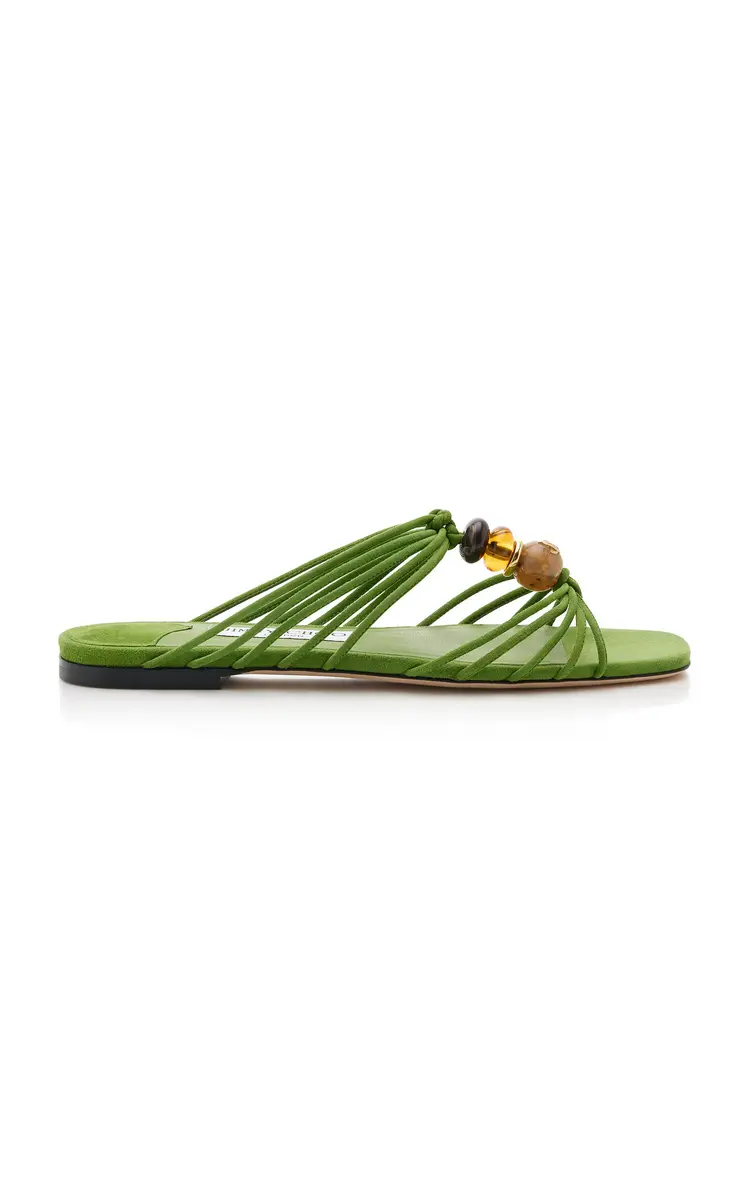 Jimmy Choo Lova Beaded Suede Mules | Image 1 Jimmy Choo Lova Beaded Suede Mules | Image 1