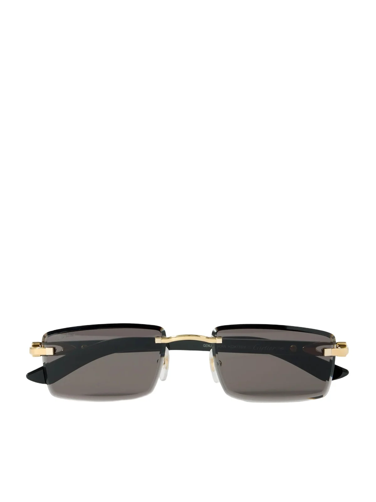Cartier Eyewear Signature C Square-Frame Rimless Acetate and Gold-Tone Metal Sunglasses - Men