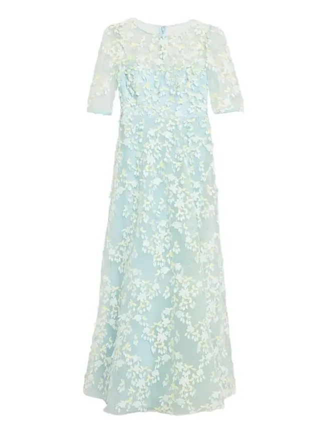 Petal Applique Illusion Tulle Gown Petal Applique Illusion Tulle Gown